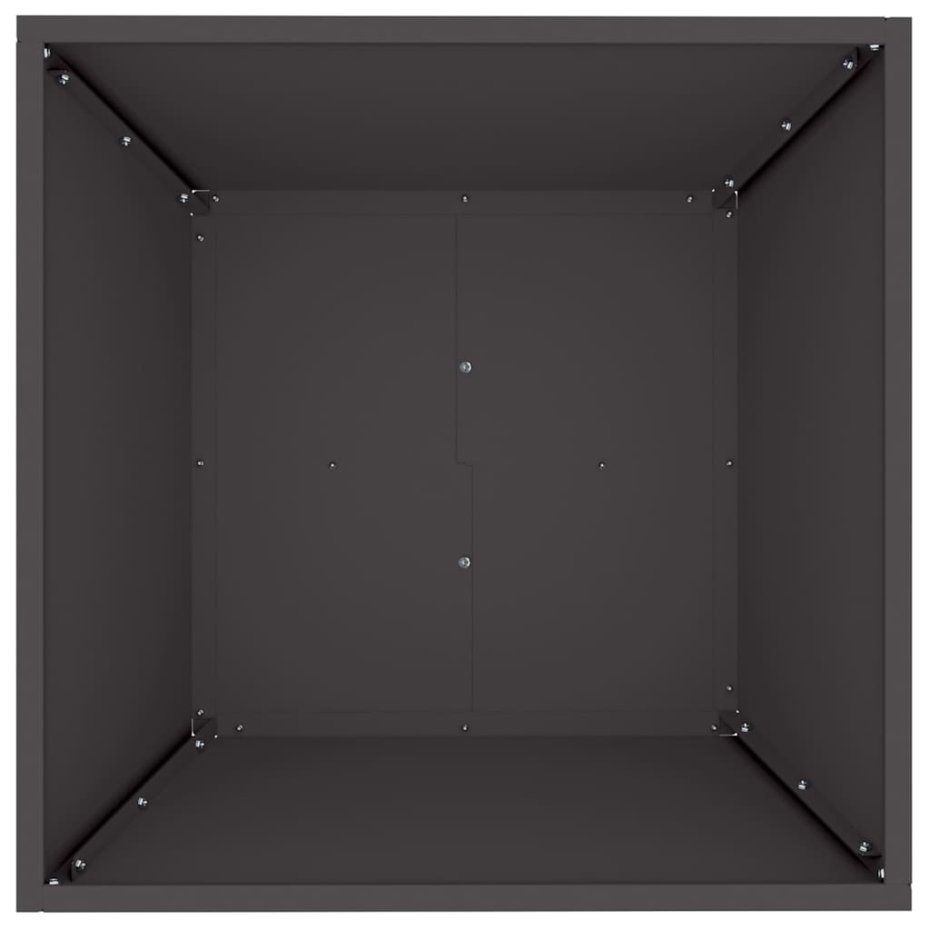 Garten Schüssel Pflanzer 5 pcs Schwarz 50 x 50 x 15 cm Stahl