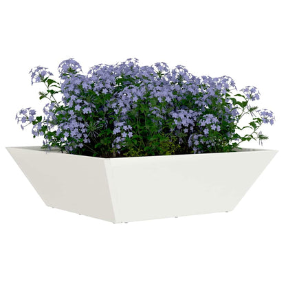 Garten Schüssel Pflanzer Weiß 50 x 50 x 15 cm Stahl