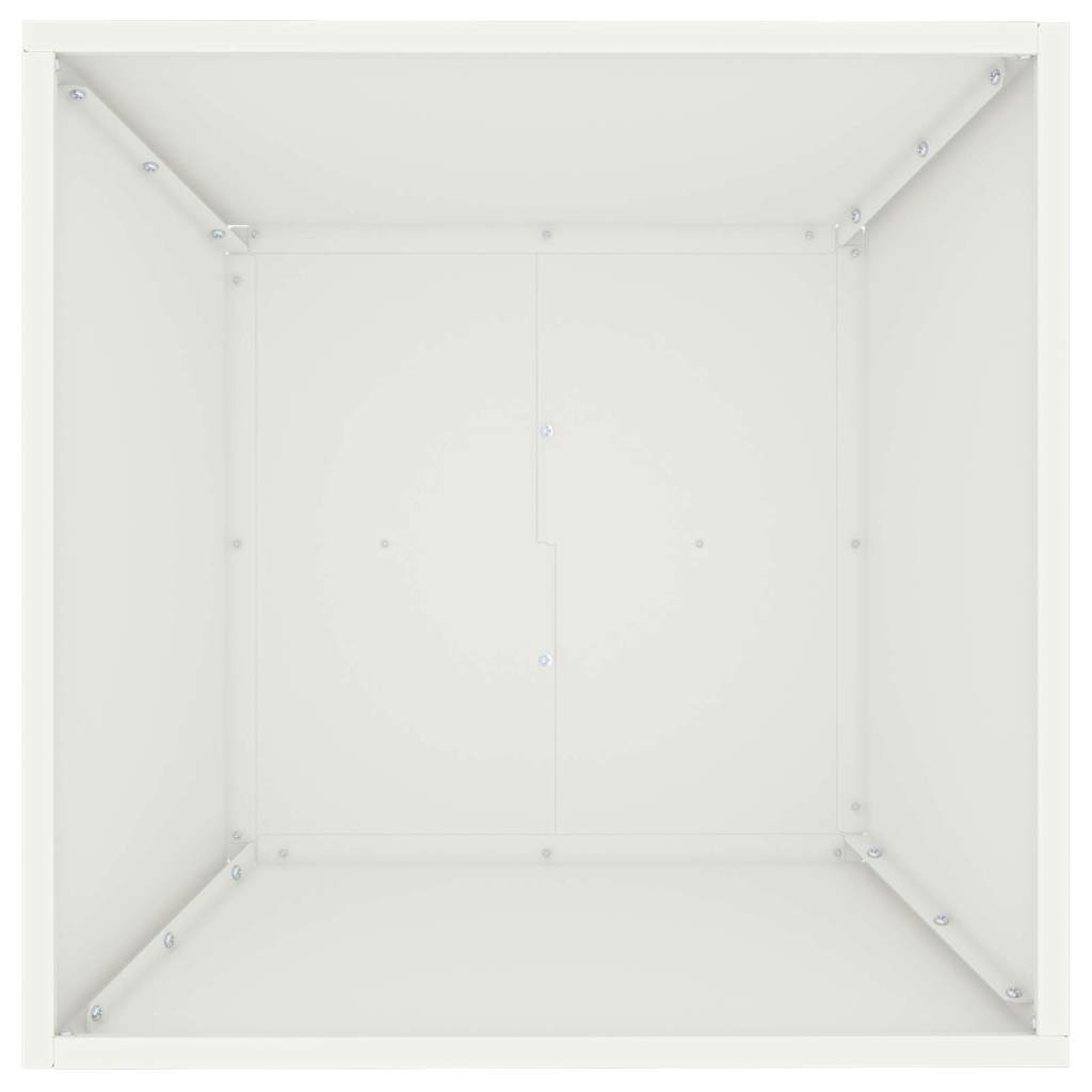 Garten Schüssel Pflanzer Weiß 50 x 50 x 15 cm Stahl
