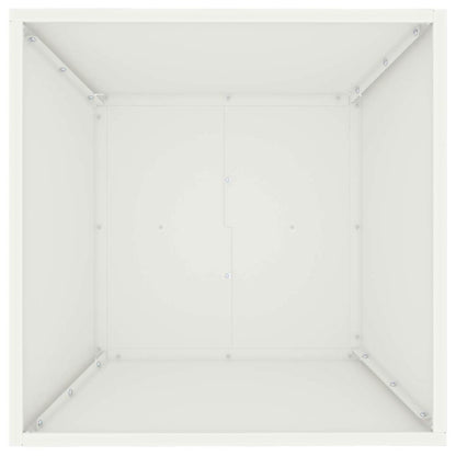 Garten Schüssel Pflanzer Weiß 50 x 50 x 15 cm Stahl