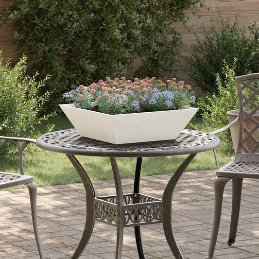 Garten Schüssel Pflanzer 5 pcs Weiß 50 x 50 x 15 cm Stahl