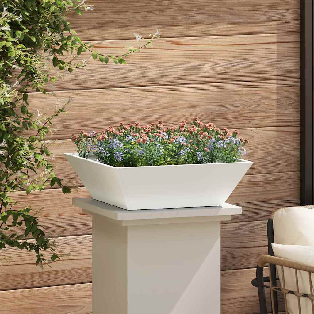 Garten Schüssel Pflanzer 5 pcs Weiß 50 x 50 x 15 cm Stahl