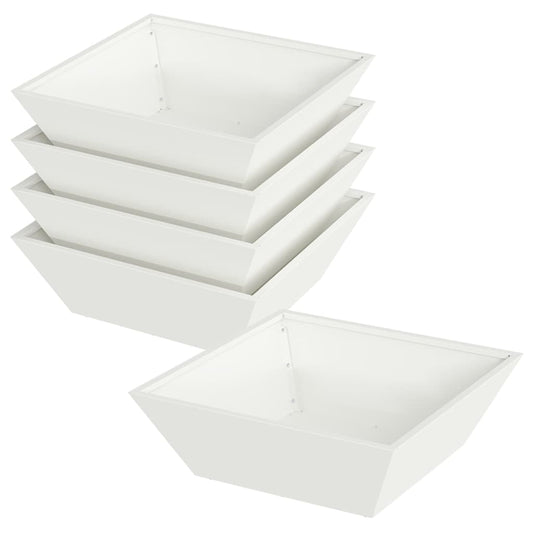 Garten Schüssel Pflanzer 5 pcs Weiß 50 x 50 x 15 cm Stahl