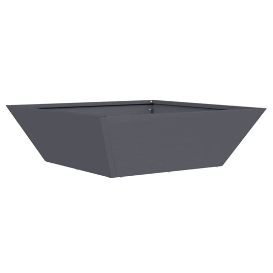 Garten Schüssel Pflanzer Anthrazit 50 x 50 x 15 cm Stahl