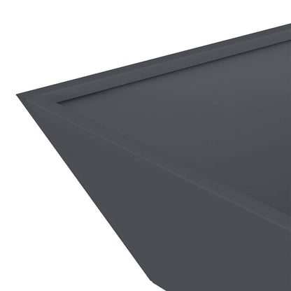 Garten Schüssel Pflanzer 5 pcs Anthrazit 50 x 50 x 15 cm Stahl