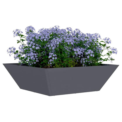 Garten Schüssel Pflanzer 5 pcs Anthrazit 50 x 50 x 15 cm Stahl