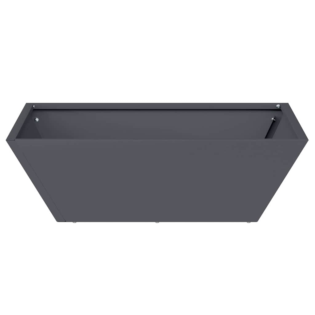 Garten Schüssel Pflanzer 5 pcs Anthrazit 50 x 50 x 15 cm Stahl