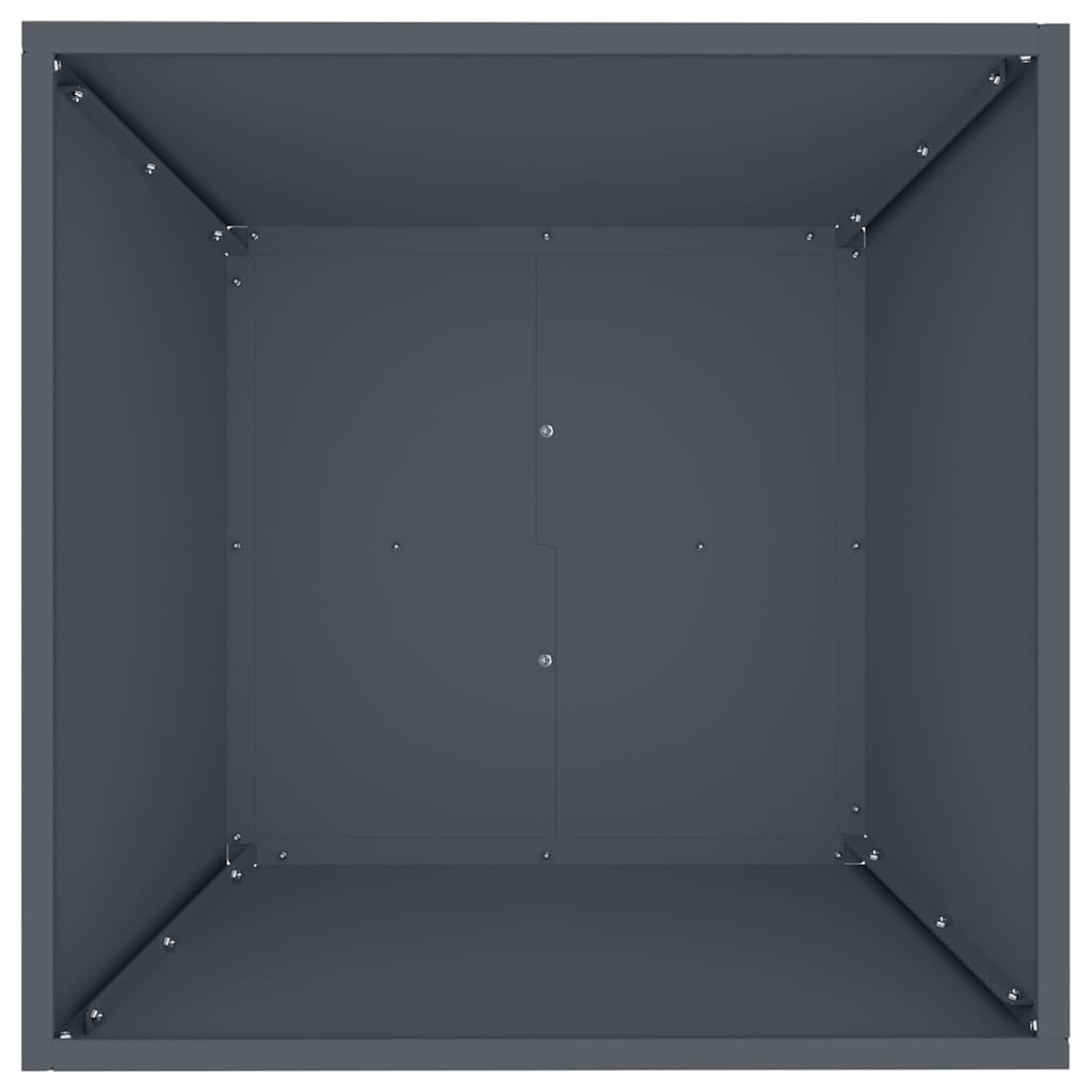 Garten Schüssel Pflanzer 5 pcs Anthrazit 50 x 50 x 15 cm Stahl