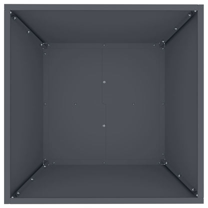 Garten Schüssel Pflanzer 5 pcs Anthrazit 50 x 50 x 15 cm Stahl