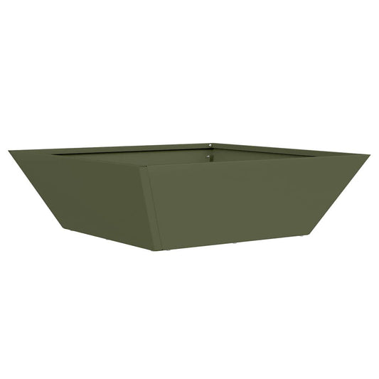 Garten Schüssel Pflanzer Olivgrün 50 x 50 x 15 cm Stahl