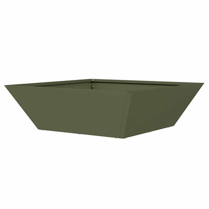 Garten Schüssel Pflanzer Olivgrün 50 x 50 x 15 cm Stahl