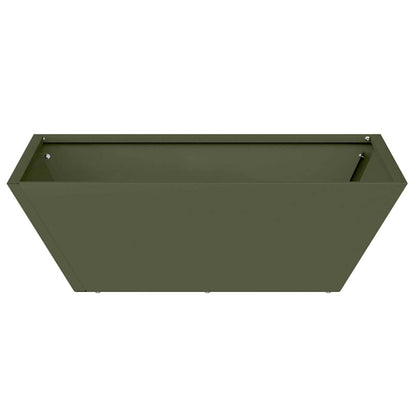 Garten Schüssel Pflanzer Olivgrün 50 x 50 x 15 cm Stahl