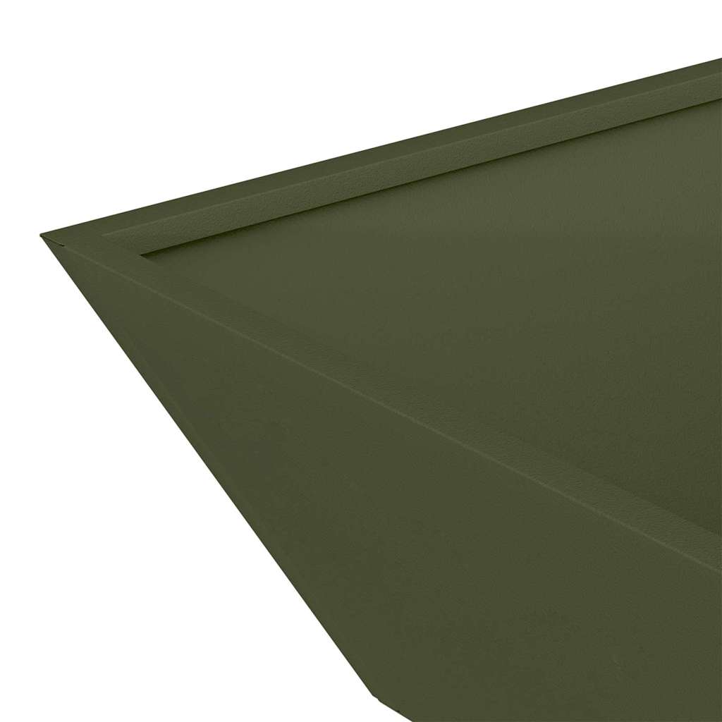 Garten Schüssel Pflanzer 5 pcs Olivgrün 50 x 50 x 15 cm Stahl