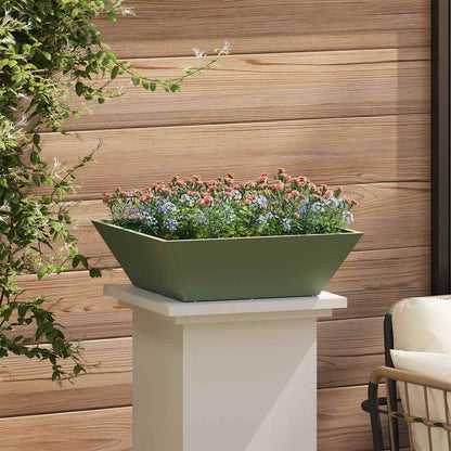 Garten Schüssel Pflanzer 5 pcs Olivgrün 50 x 50 x 15 cm Stahl