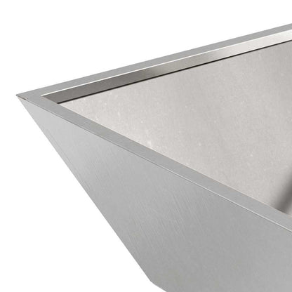 Garten Schüssel Pflanzer Silber 50 x 50 x 15 cm Edelstahl