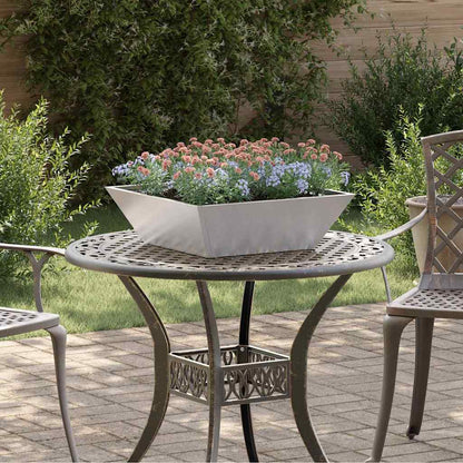 Garten Schüssel Pflanzer Silber 50 x 50 x 15 cm Edelstahl