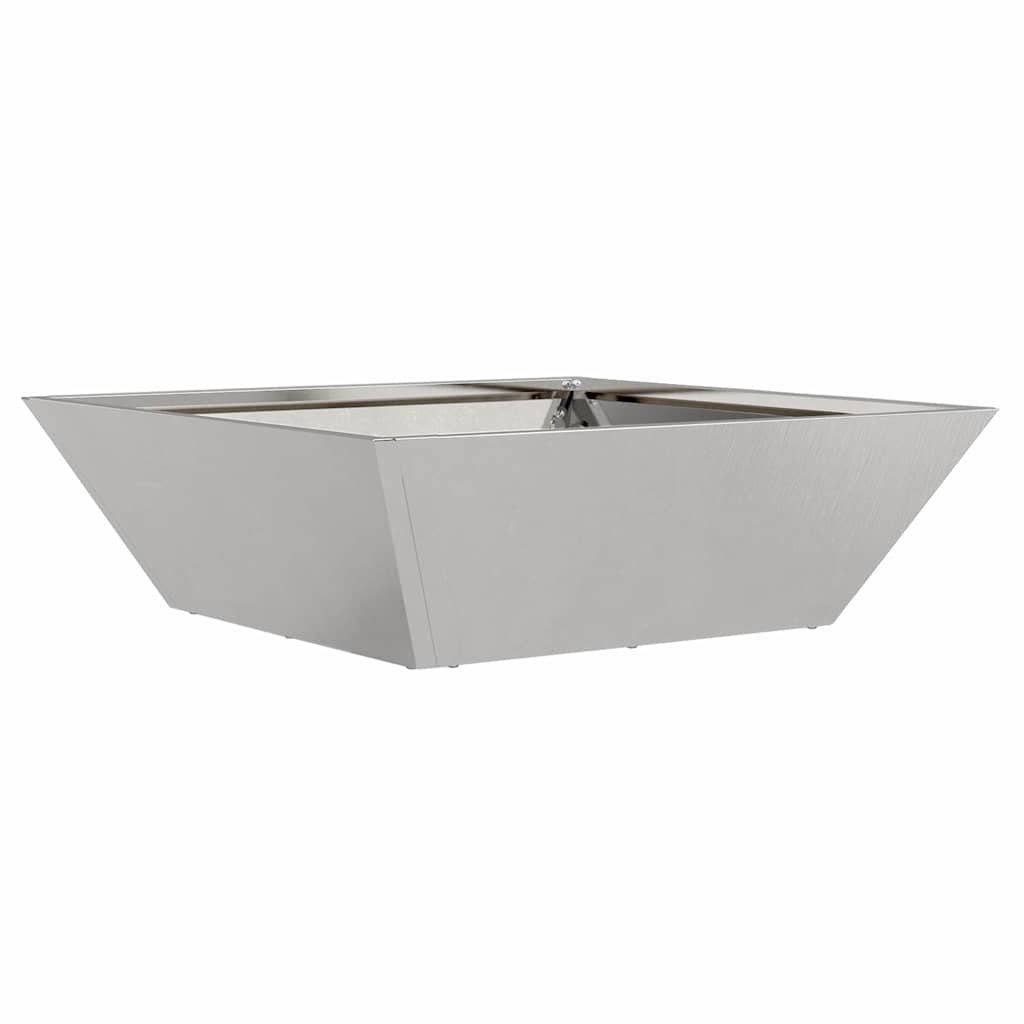 Garten Schüssel Pflanzer Silber 50 x 50 x 15 cm Edelstahl