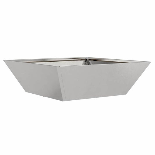 Garten Schüssel Pflanzer Silber 50 x 50 x 15 cm Edelstahl