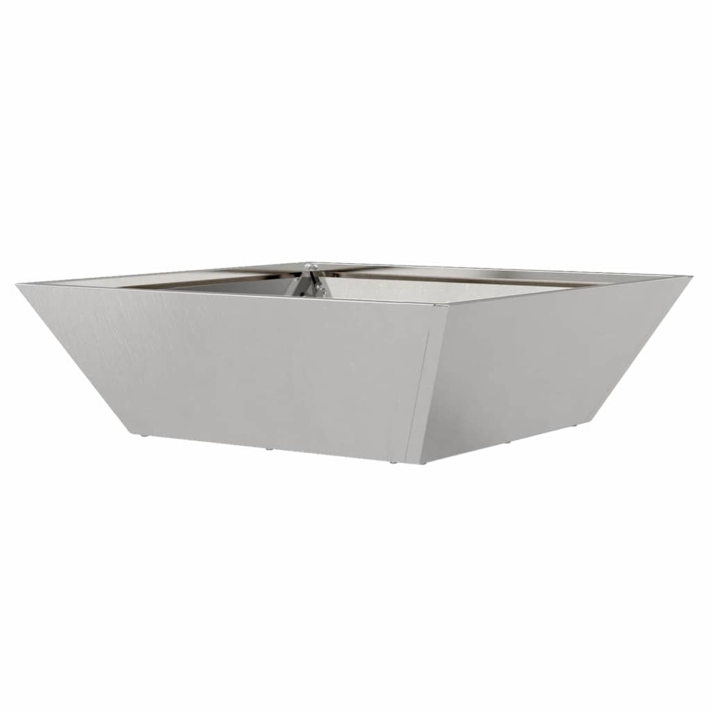 Garten Schüssel Pflanzer Silber 50 x 50 x 15 cm Edelstahl