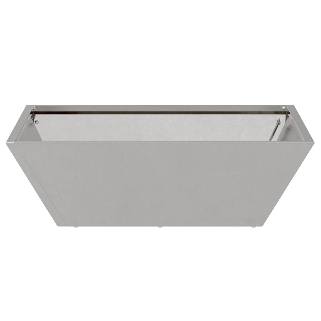 Garten Schüssel Pflanzer Silber 50 x 50 x 15 cm Edelstahl