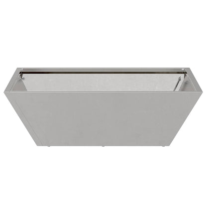 Garten Schüssel Pflanzer Silber 50 x 50 x 15 cm Edelstahl