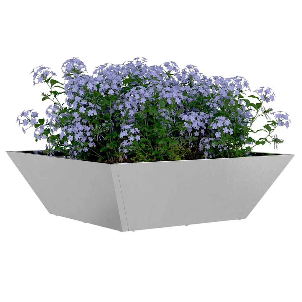 Garten Schüssel Pflanzer Silber 50 x 50 x 15 cm Edelstahl