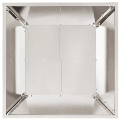 Garten Schüssel Pflanzer Silber 50 x 50 x 15 cm Edelstahl