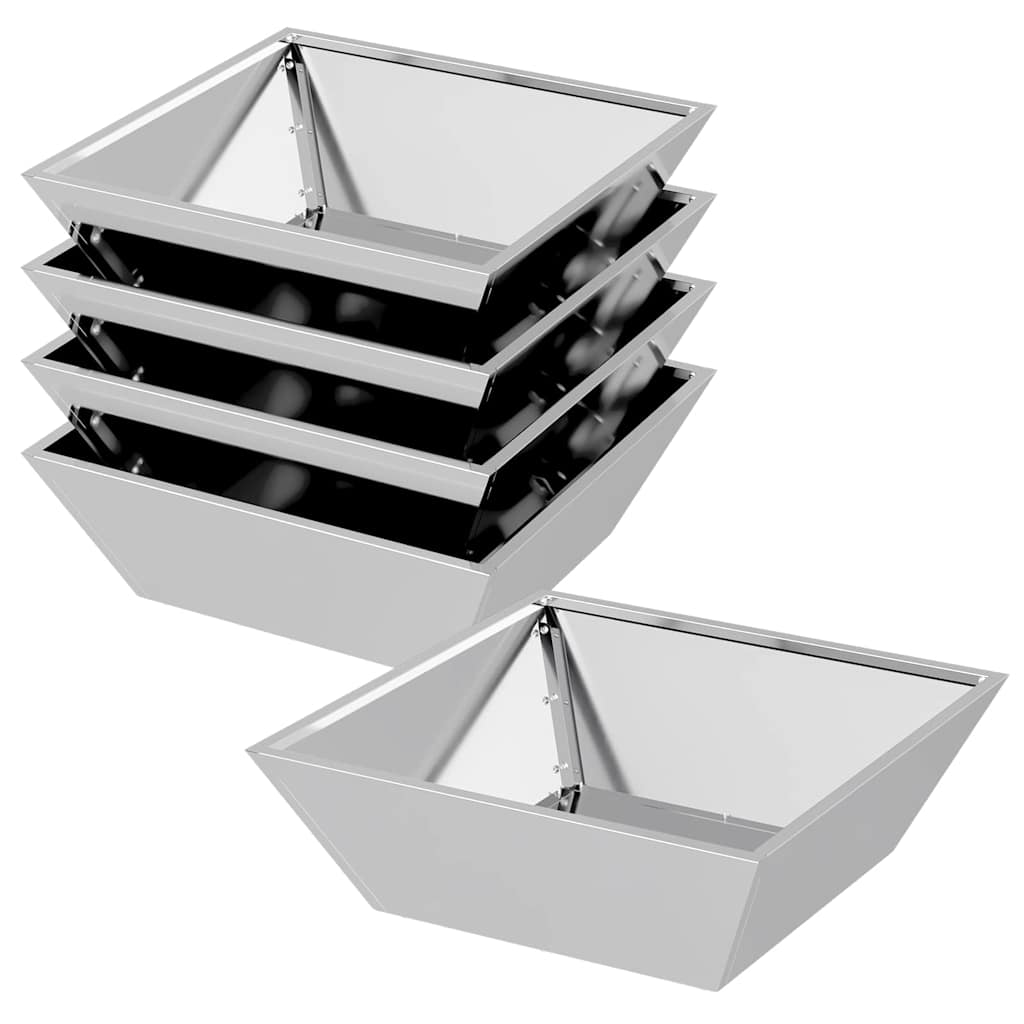 Garten Schüssel Pflanzer 5 pcs Silber 50 x 50 x 15 cm