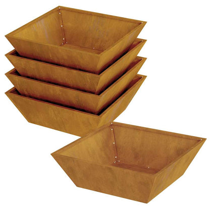 Garten Schüssel Pflanzer 5 pcs Rostig 50 x 50 x 15 cm