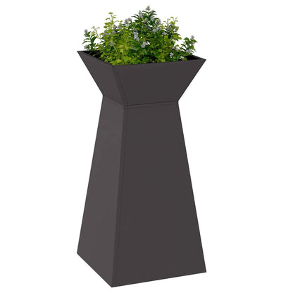 Säulen Pflanzer Schwarz 35 x 35 x 73 cm Stahl
