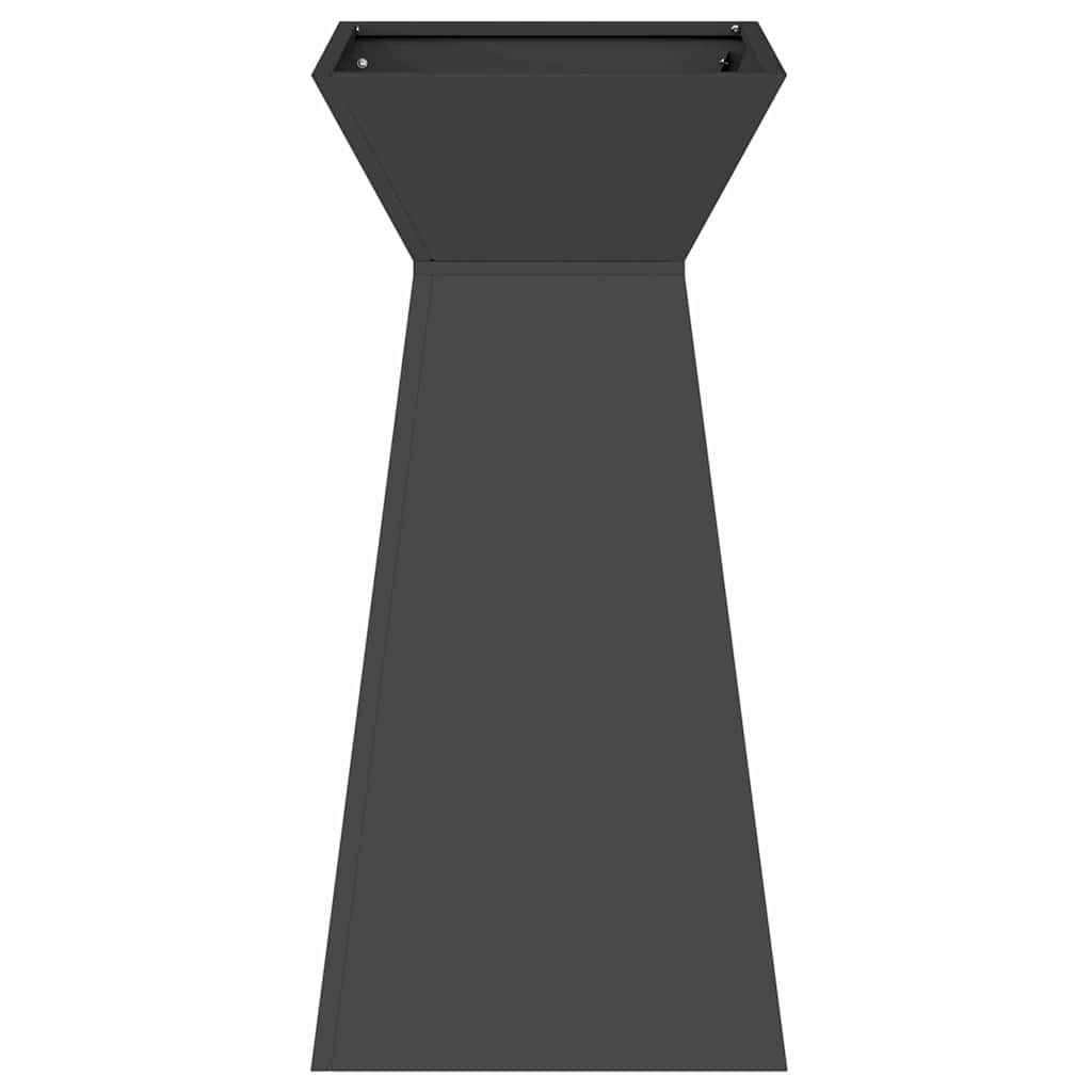Säulen Pflanzer 2 pcs Schwarz 35 x 35 x 73 cm Stahl