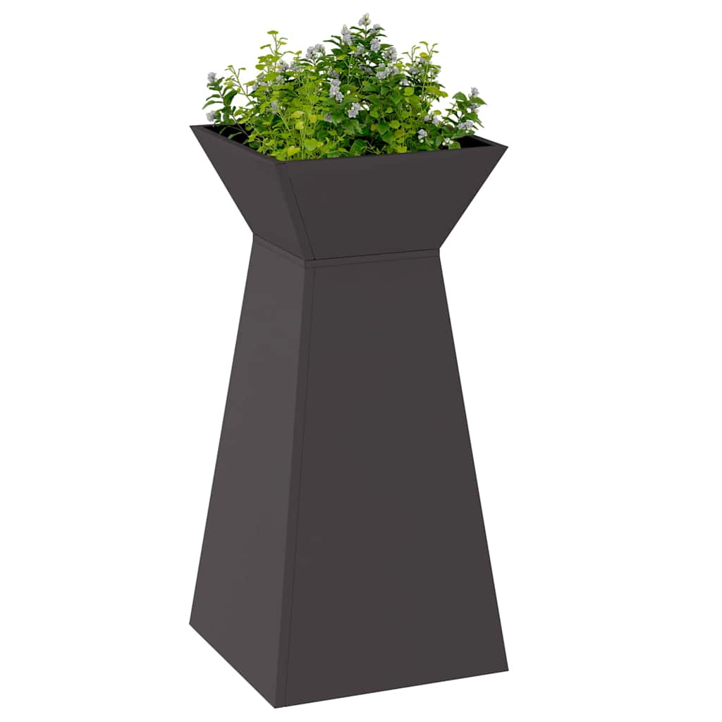 Säulen Pflanzer 2 pcs Schwarz 35 x 35 x 73 cm Stahl