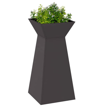Säulen Pflanzer 2 pcs Schwarz 35 x 35 x 73 cm Stahl