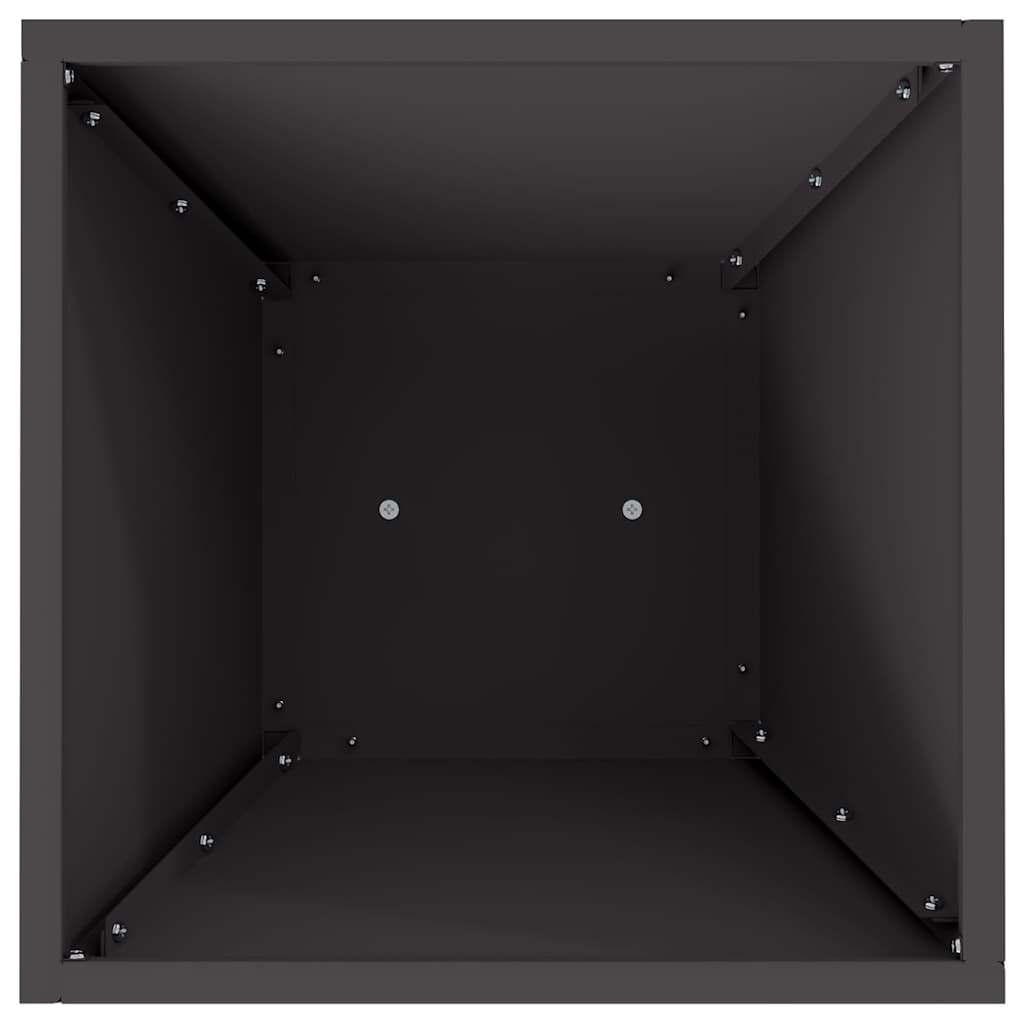 Säulen Pflanzer 2 pcs Schwarz 35 x 35 x 73 cm Stahl