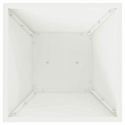 Säulen Pflanzer Weiß 35 x 35 x 73 cm Stahl
