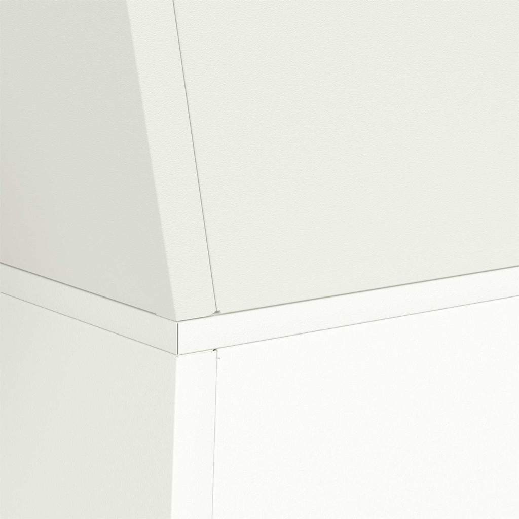 Säulen Pflanzer 2 pcs Weiß 35 x 35 x 73 cm Stahl