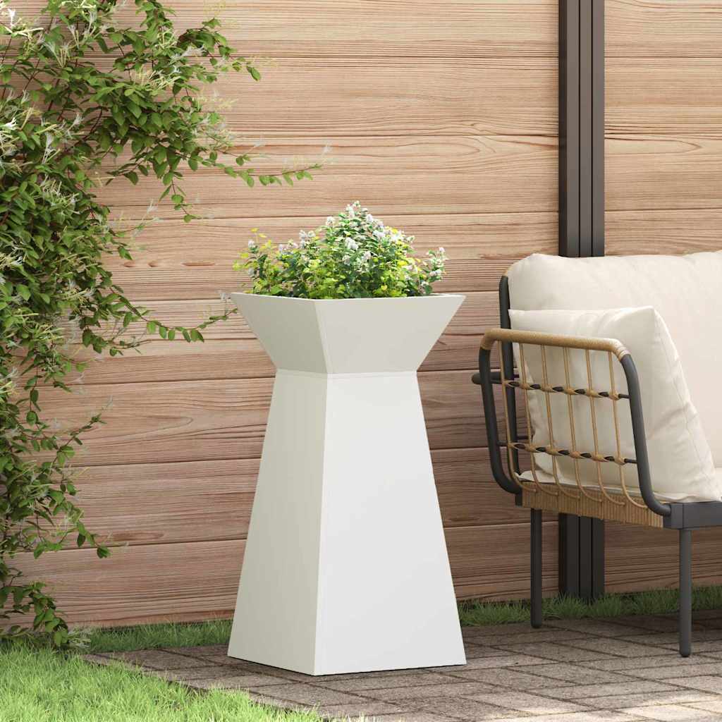 Säulen Pflanzer 2 pcs Weiß 35 x 35 x 73 cm Stahl