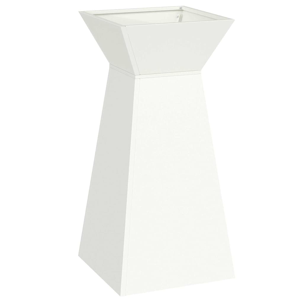 Säulen Pflanzer 2 pcs Weiß 35 x 35 x 73 cm Stahl
