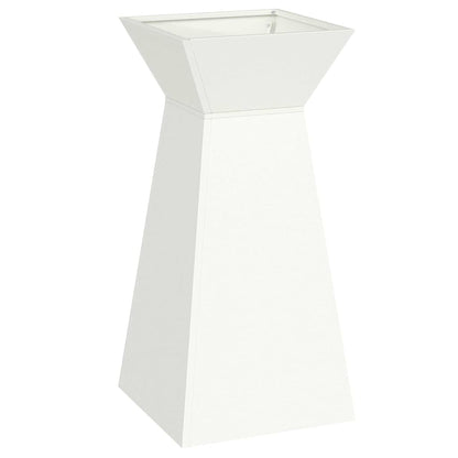 Säulen Pflanzer 2 pcs Weiß 35 x 35 x 73 cm Stahl