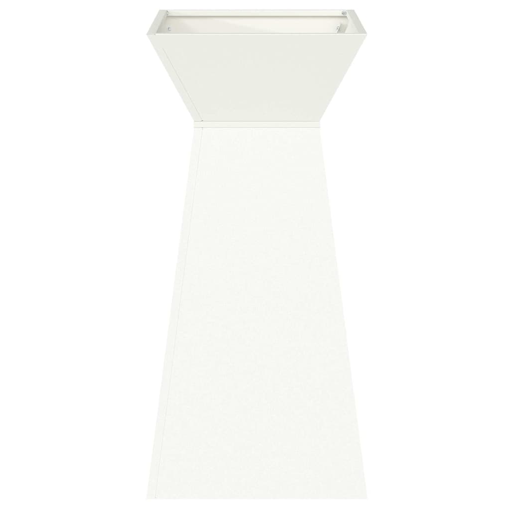 Säulen Pflanzer 2 pcs Weiß 35 x 35 x 73 cm Stahl