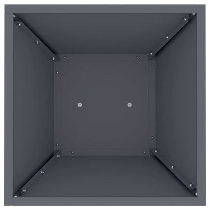 Säulen Pflanzer Anthrazit 35 x 35 x 73 cm Stahl