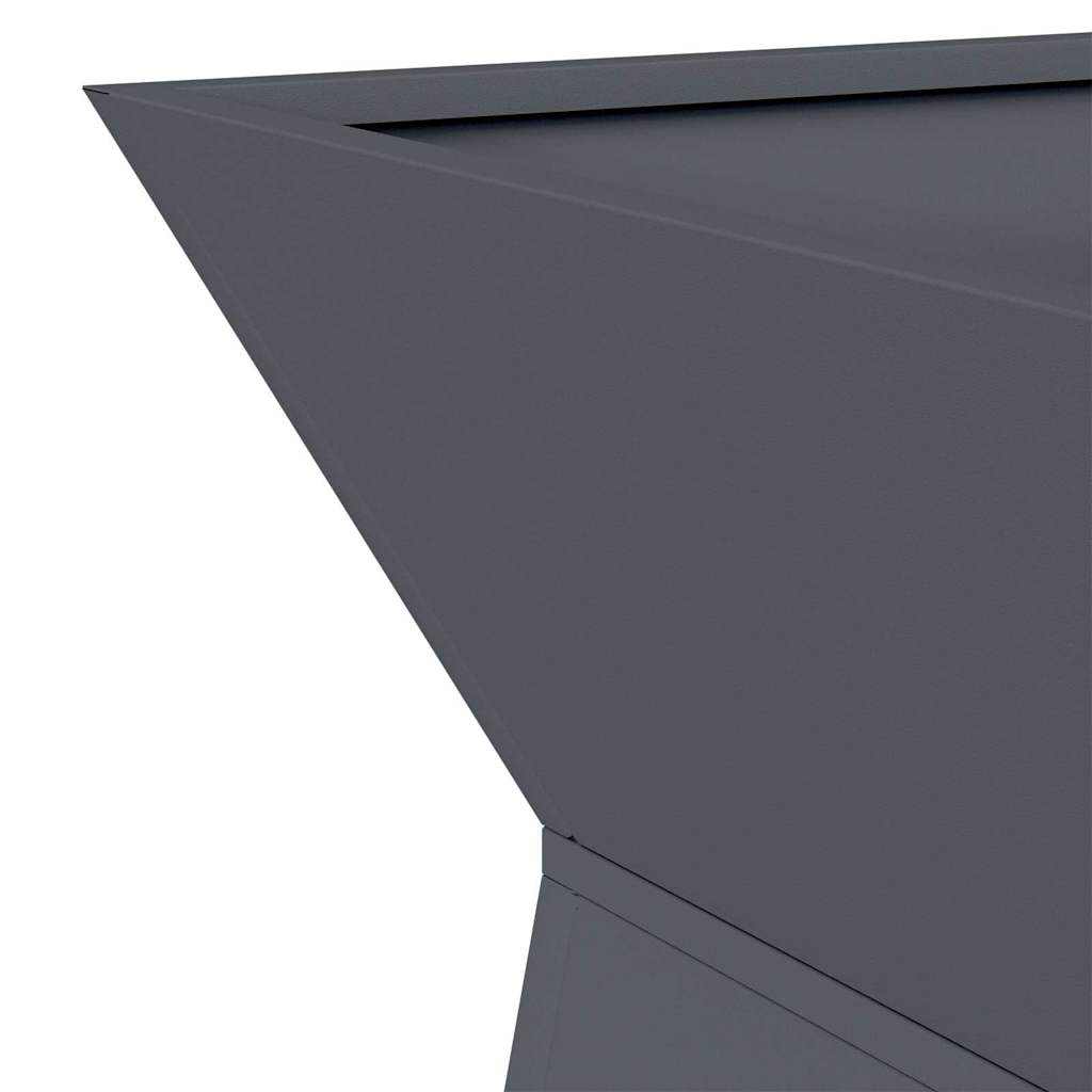 Säulen Pflanzer 2 pcs Anthrazit 35 x 35 x 73 cm Stahl