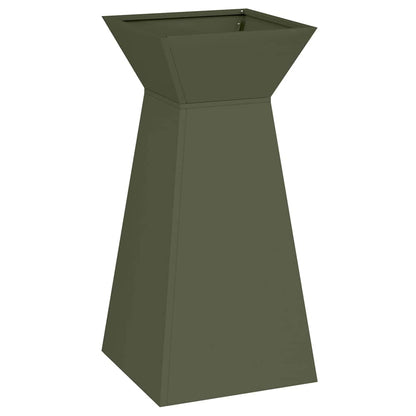 Säulen Pflanzer 2 pcs Olivgrün 35 x 35 x 73 cm Stahl
