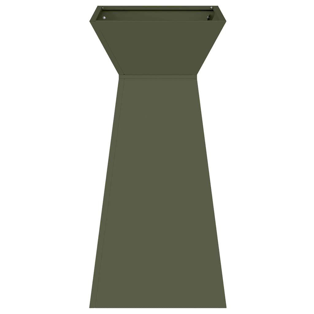Säulen Pflanzer 2 pcs Olivgrün 35 x 35 x 73 cm Stahl
