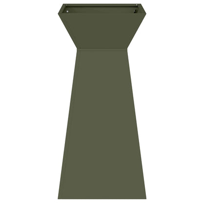 Säulen Pflanzer 2 pcs Olivgrün 35 x 35 x 73 cm Stahl