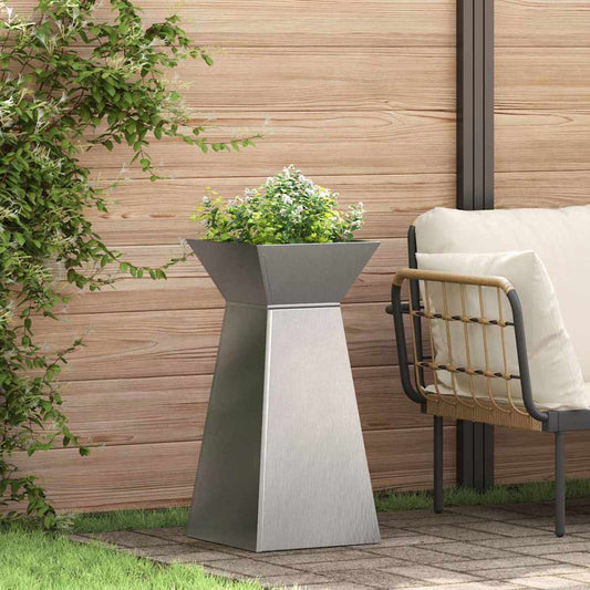 Säulen Pflanzer 2 pcs Silber 35 x 35 x 73 cm Stahl