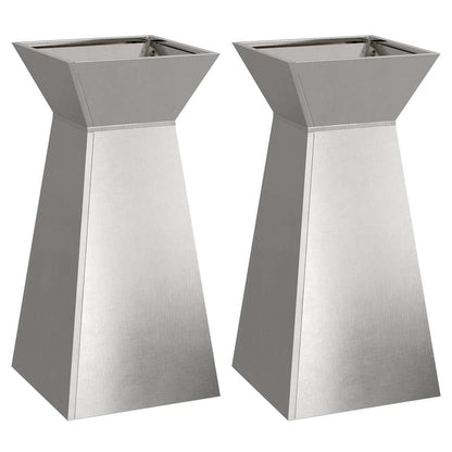Säulen Pflanzer 2 pcs Silber 35 x 35 x 73 cm Stahl