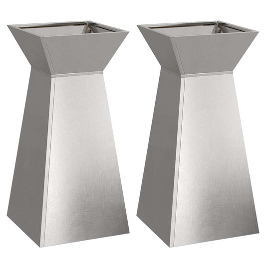 Säulen Pflanzer 2 pcs Silber 35 x 35 x 73 cm Stahl