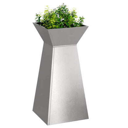 Säulen Pflanzer 2 pcs Silber 35 x 35 x 73 cm Stahl