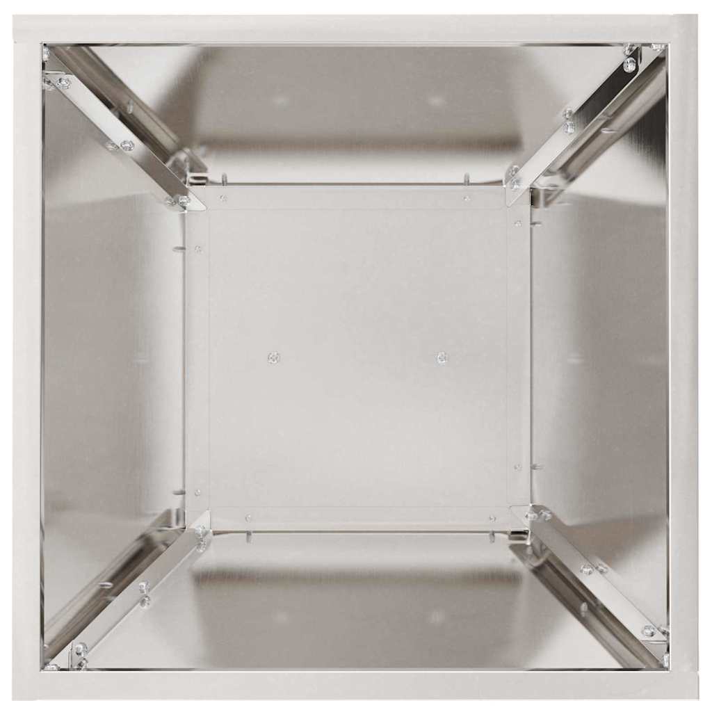 Säulen Pflanzer 2 pcs Silber 35 x 35 x 73 cm Stahl
